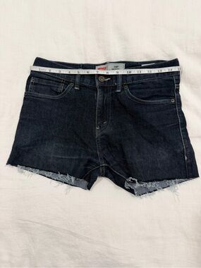 Upcycled Levi's Dark Indigo Denim Cutoff Shorts